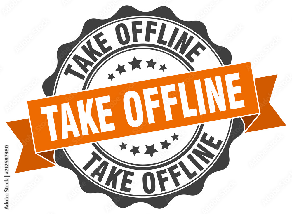 Fototapeta premium take offline stamp. sign. seal