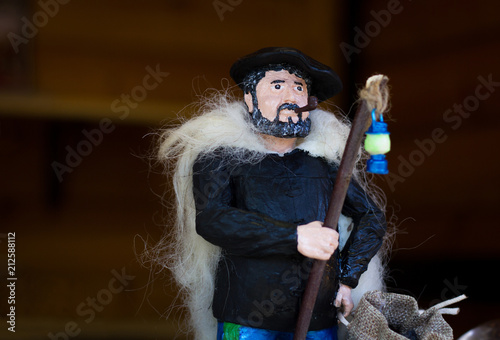 Olentzero figure. Basque Christmas tradition character
