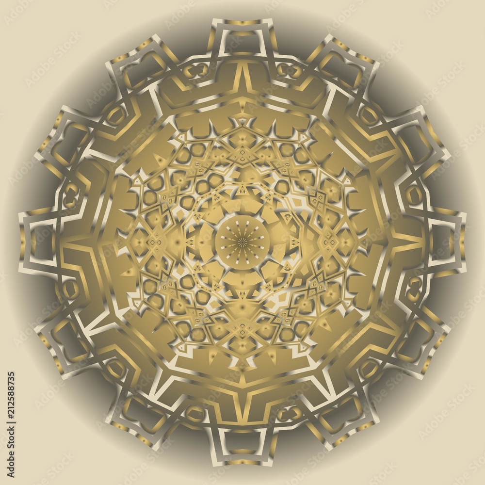 Obraz premium Art deco floral pattern of geometric elements. seamless pattern. Vector illustration. design for printing, presentation, textile industry.