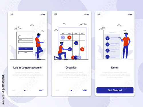 Flat Design Oneboarding Concepts 5