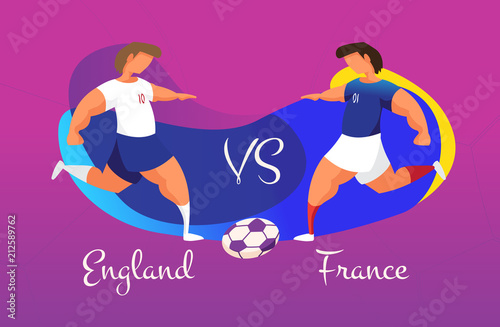 A duel of football teams. A clash between England and France.