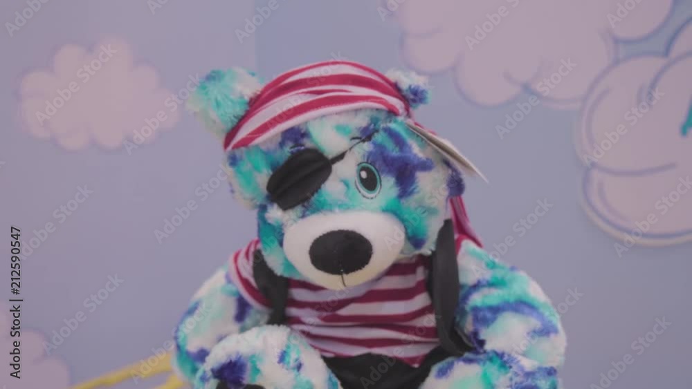 Plush pirate bear in a toy shop Plush pirate bear in a toy shop