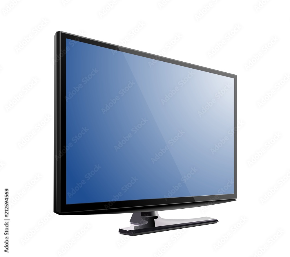 TV flat screen lcd, plasma realistic vector illustration, tv mock up TV flat screen lcd, plasma realistic vector illustration, tv mock up