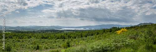 a view of the west highland way in the highlands of scotland during a bright summer day