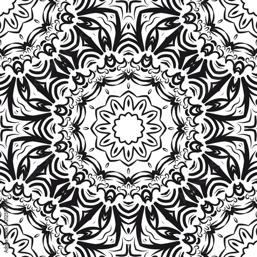 Beautiful fantasy flower ornament. seamless art-deco pattern. vector illustration. for design, wallpaper, invitation