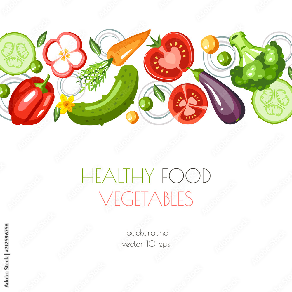 Fresh healthy vegetables background horizontal Fresh healthy vegetables background horizontal