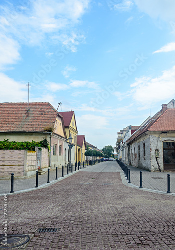 Street with old houses from Alba Iulia City from Romania, Europe