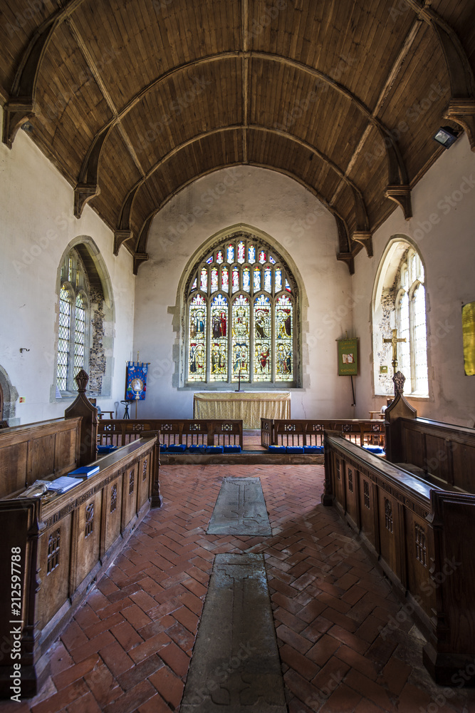 Fototapeta premium Aspect of the lovely St Mary's Church, Westham, East Sussex, England
