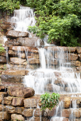 Small Cascade is an Artificial Waterfall Built Natural Beauty at By the way to Khlong Yai District Trad Province Thailand.