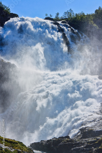 a high waterfall