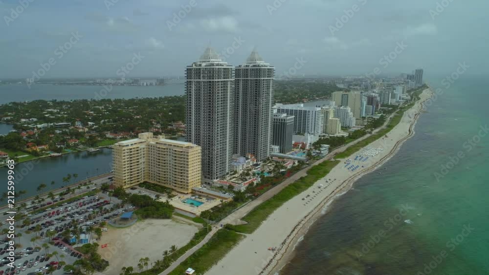 Aerial Miami Beach Atlantic Ocean beachfront condominiums 4k 24p Aerial Miami Beach Atlantic Ocean beachfront condominiums 4k 24p