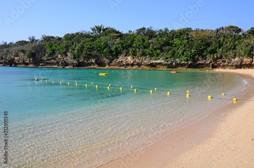 Beautiful Tropical Beach in Okinawa Island  Japan