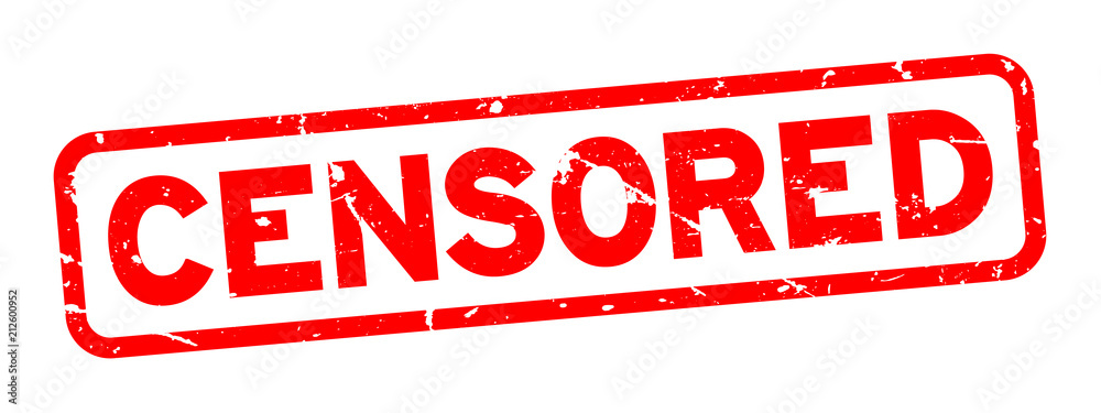 Grunge red censored word rubber seal stamp on white background Grunge red censored word rubber seal stamp on white background