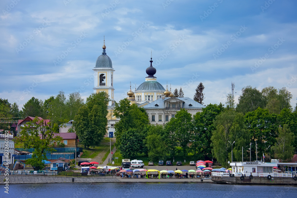 Town of Myshkin on banks of river Volga, Russia