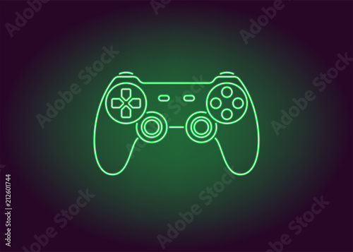 Neon icon of Green Joystick