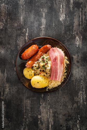 Central and Eastern European cuisines choucroute - sauerkraut with riesling
