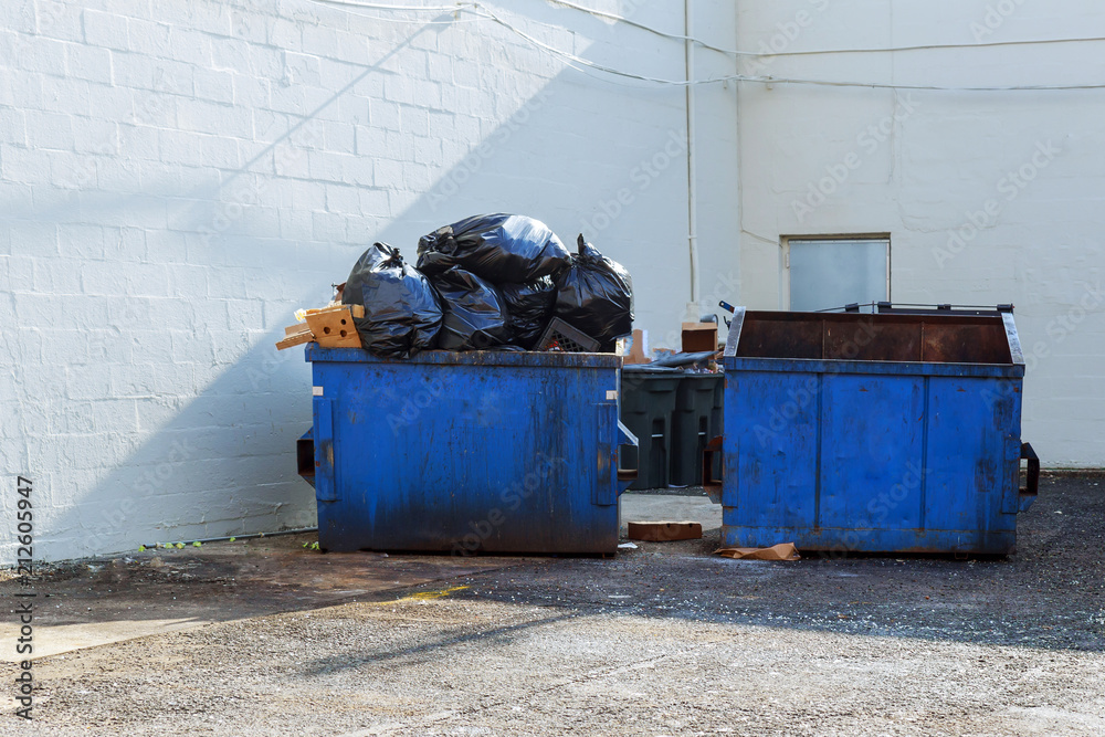 Full construction waste debris garbage bricks and material from demolished house Full construction waste debris garbage bricks and material from demolished house