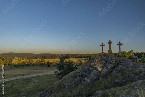 Slavkovsky les mountains in summer nice morning