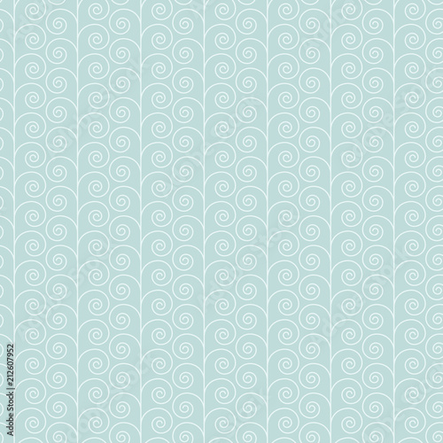 Seamless geometric pattern with swirls. Vector illustration. Pattern added to swatches panel.