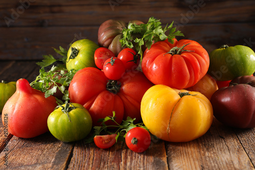 assorted colorful tomato