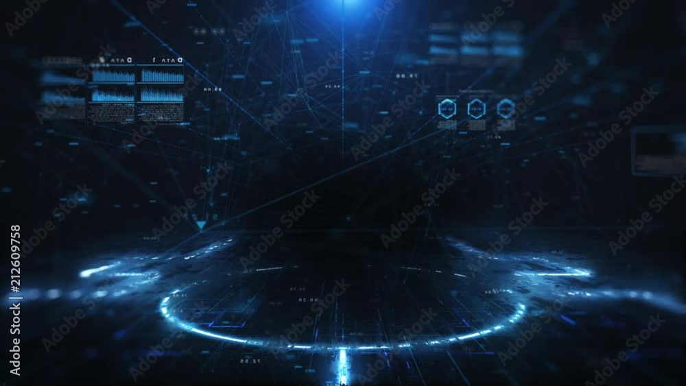 Digital technology and science background 