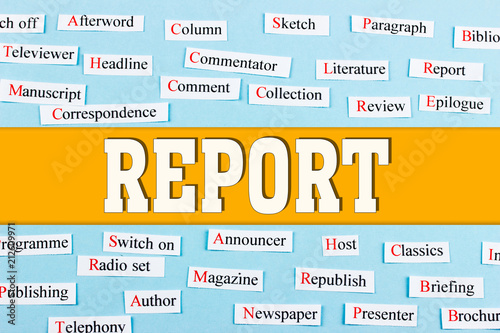Report. mass media and education concept
