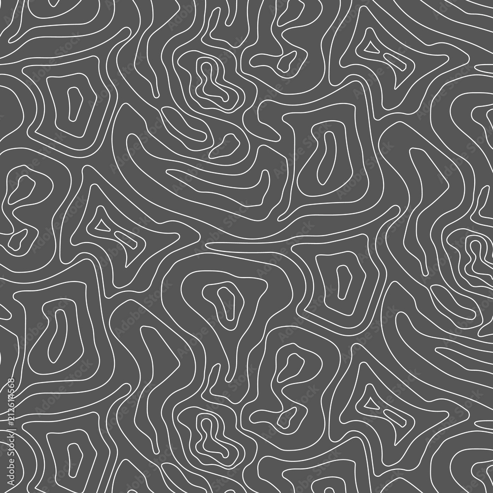 Fototapeta Linear vector pattern, repeating abstract linear ridge map. Vector clean design for background, fabric, wallpaper etc. pattern is on swatches panel.