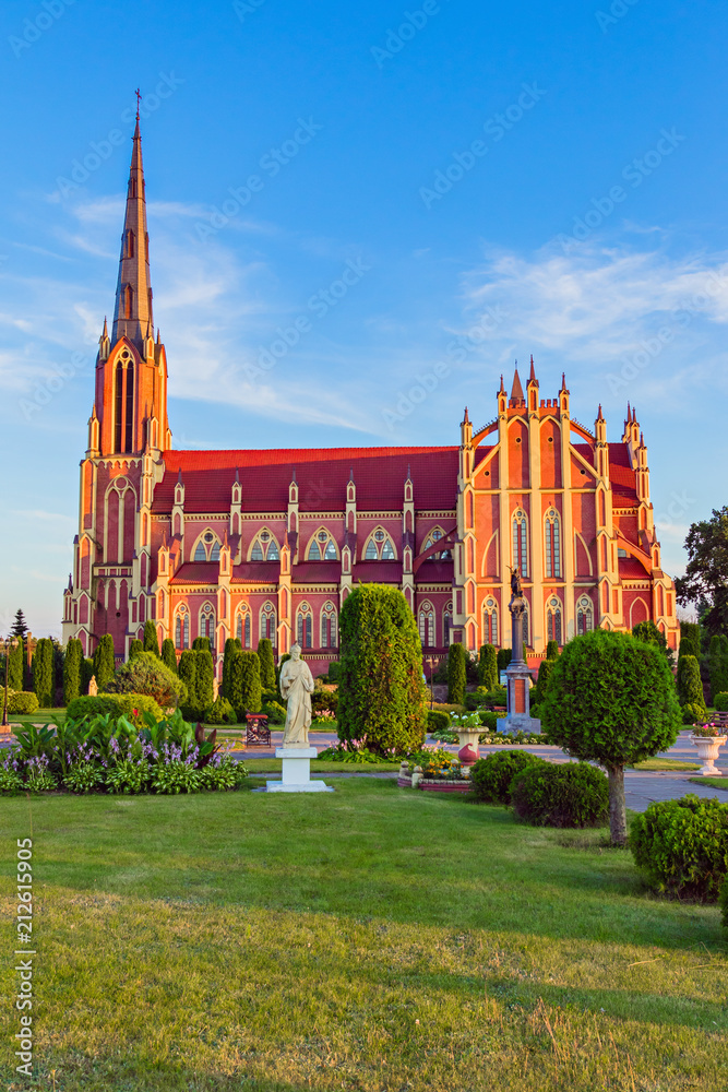 Fototapeta premium Superb beautiful Holy Trinity Church in Gervyaty, Belarus