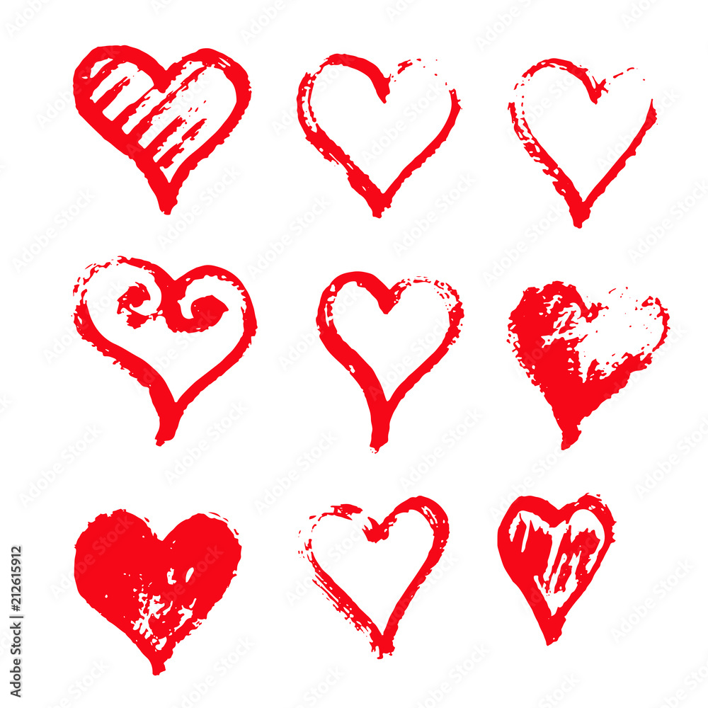 Hand drawn heart icon design Hand drawn heart icon design