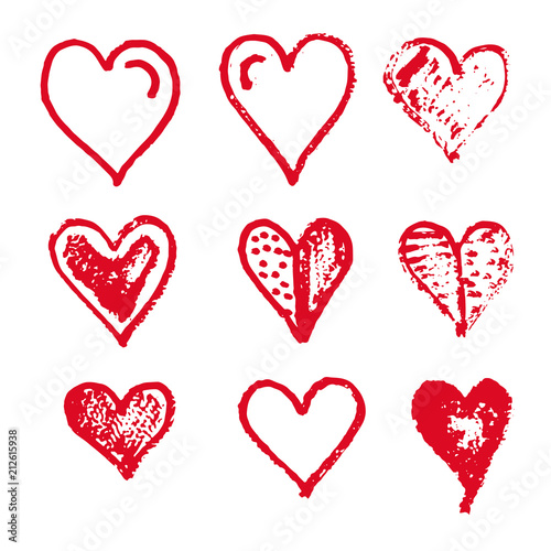 Hand drawn heart icon design