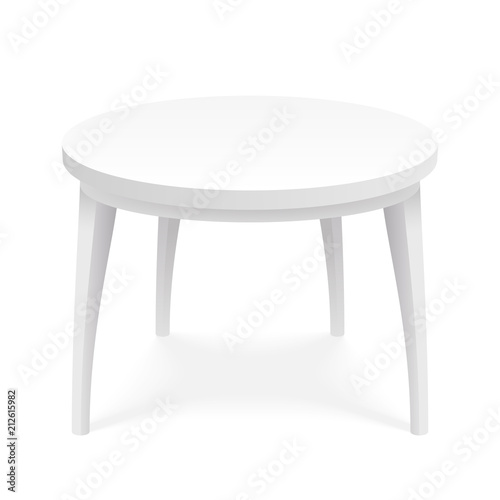 Fototapeta Naklejka Na Ścianę i Meble -  Empty round table platform stand surface isometric top isolated product object presentation template 3d design vector illustration