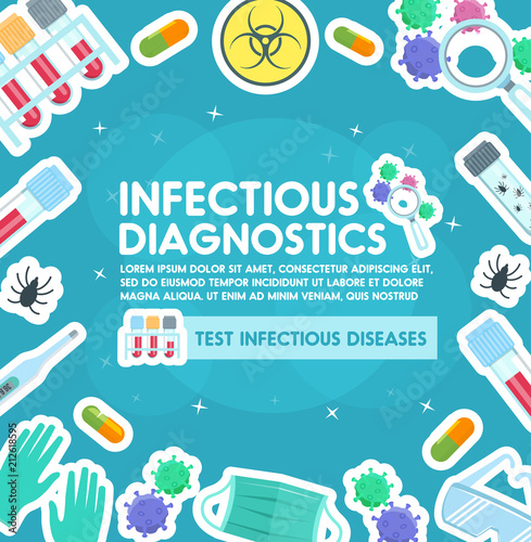 Vector poster for infection or viral diagnostics