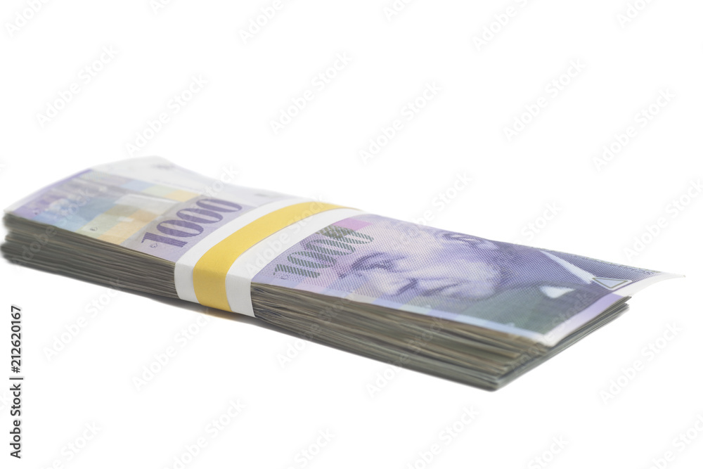 Swiss one thousand franc notes with Tape Swiss one thousand franc notes with Tape