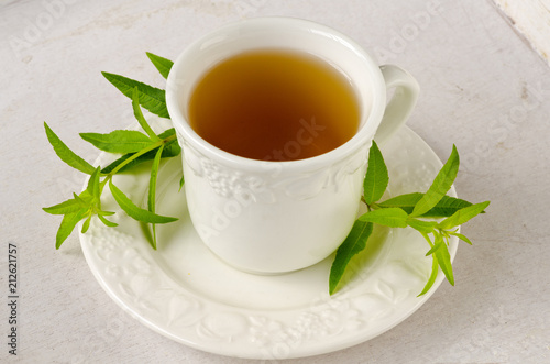 Alternative Medicine. Lemon verbena herbal tea.