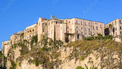 Buildings on the rock in Tropea town