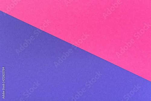 Blue and pink cardboard texture background. Trending colors, geometric background of the cardboard. Colorful soft paper background.Pastel color.