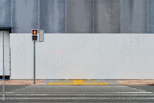 Fototapeta street wall background ,Industrial background, empty grunge urban street with wa