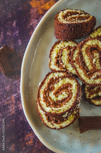 Girelle alla crema di cioccolato