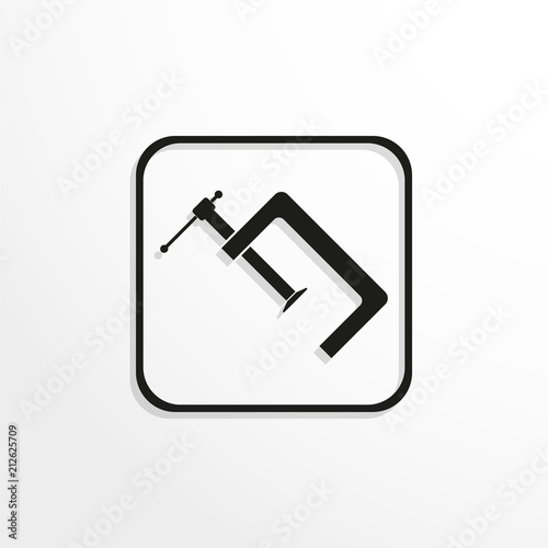 Mounting clamp. Vector icon.