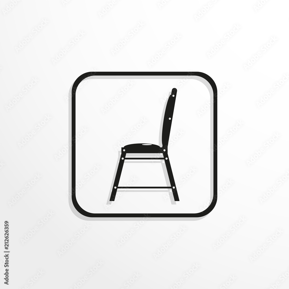 An ordinary wooden chair. Vector icon. An ordinary wooden chair. Vector icon.