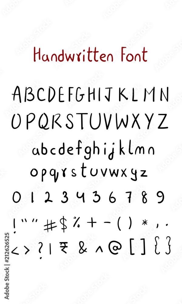 Hand-drawn Serif Font. Modern brush calligraphy. Hand drawn lettering