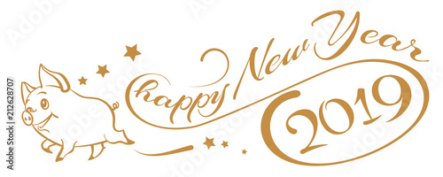 Happy New Year. Chinese new year. Vector illustration