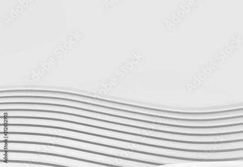 3d rendering. modern white curve panels on copy space background. © PATARA