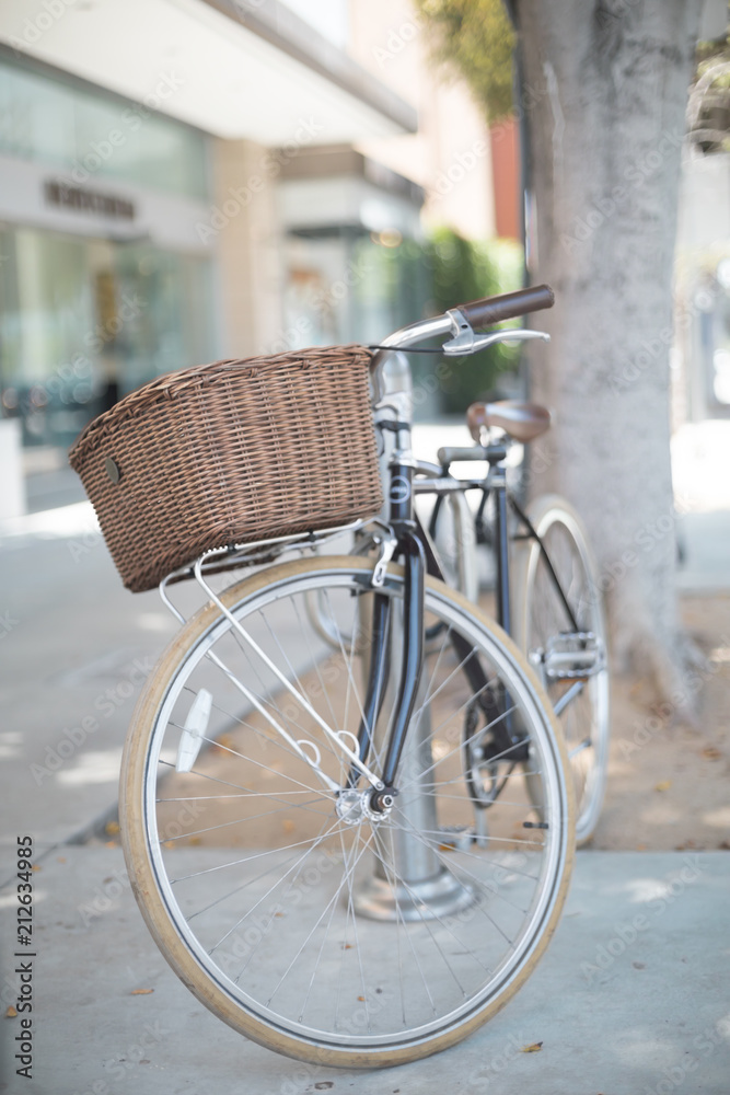 Vintage Bicycle in a street in California