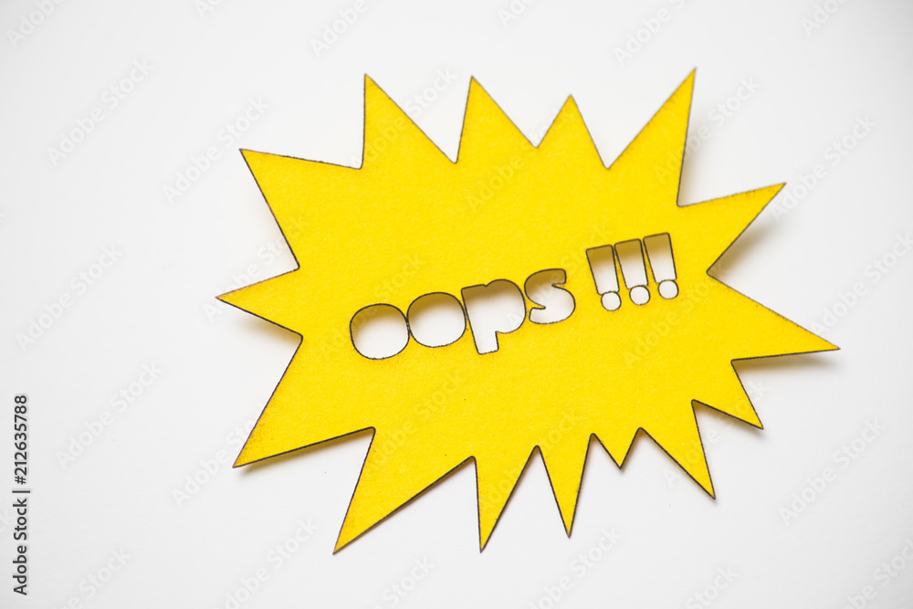 Speech bubble sticker with oops. Speech bubble sticker with oops.