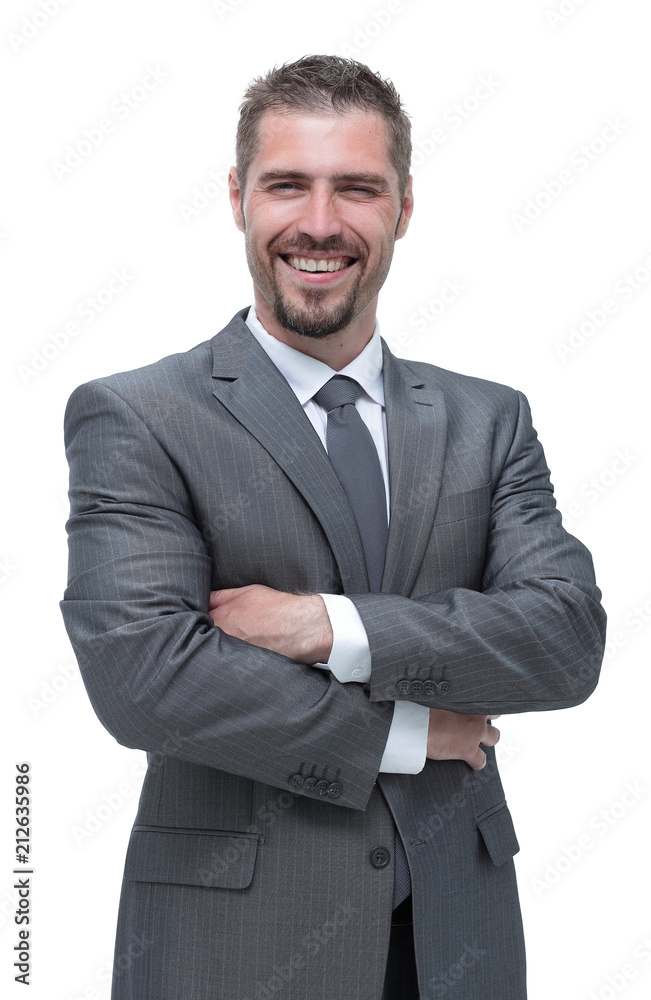handsome man standing with crossed arms handsome man standing with crossed arms