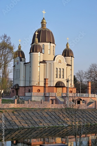 Greco Catholic temple on the waterfront.