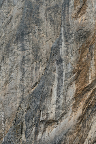 Sheer granite cliff / Sheer granite cliff in rocky mountains