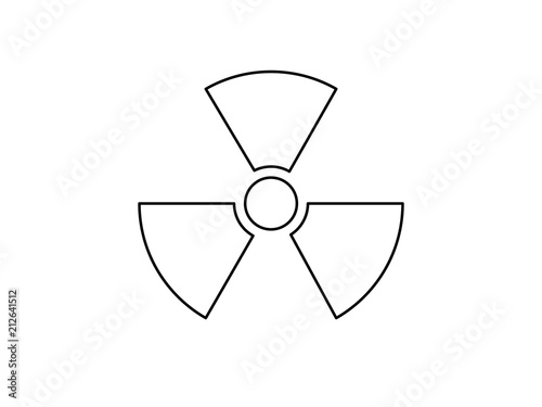 Nuclear radiation warning symbol vector 