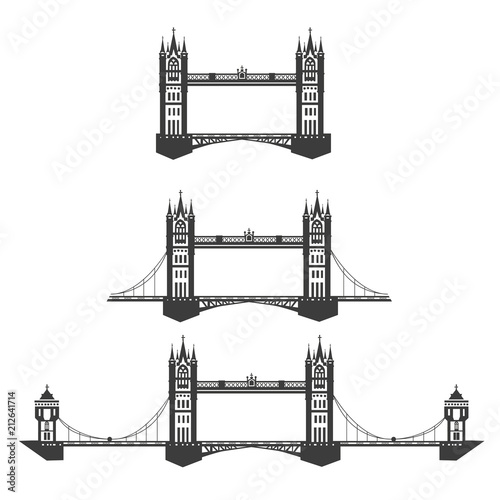 Vector icon of the Tower Bridge